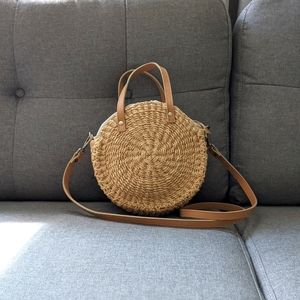 Round boho crossbody bag